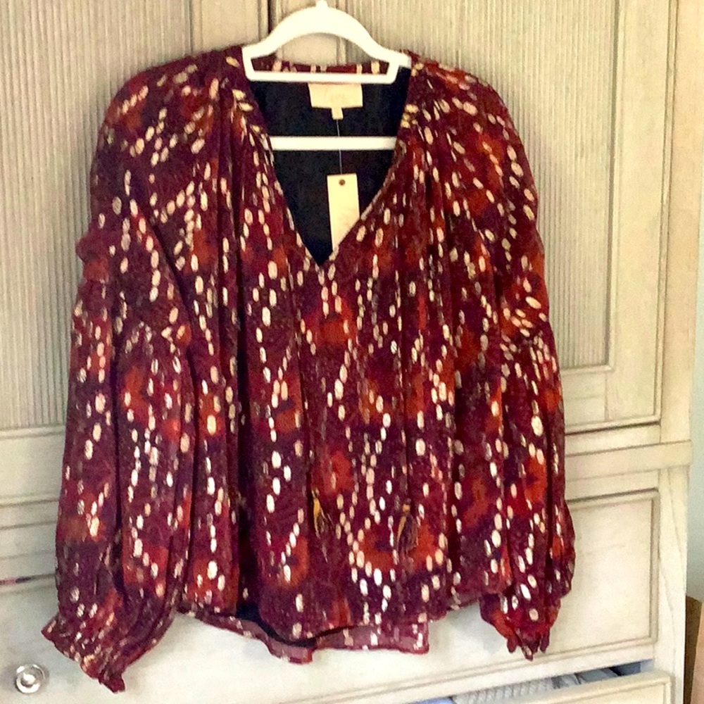 anthropology love the label top size small nwt